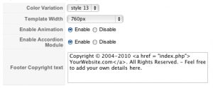 Administrator Parameters